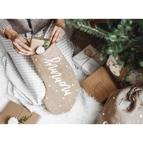 Dekorációs zokni mommy fehér 23x39,5 cm