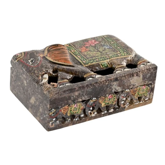 Doboz elefánt mintával 15x10x5,5 cm