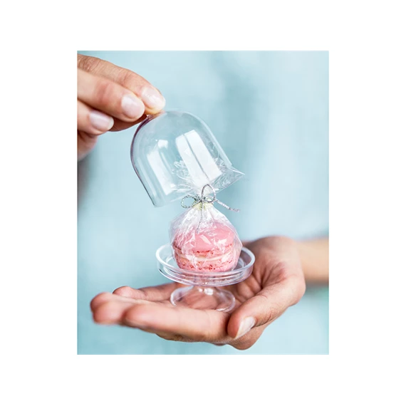 Doboz tortaállvány színtelen 5,5x7,5 cm S/3