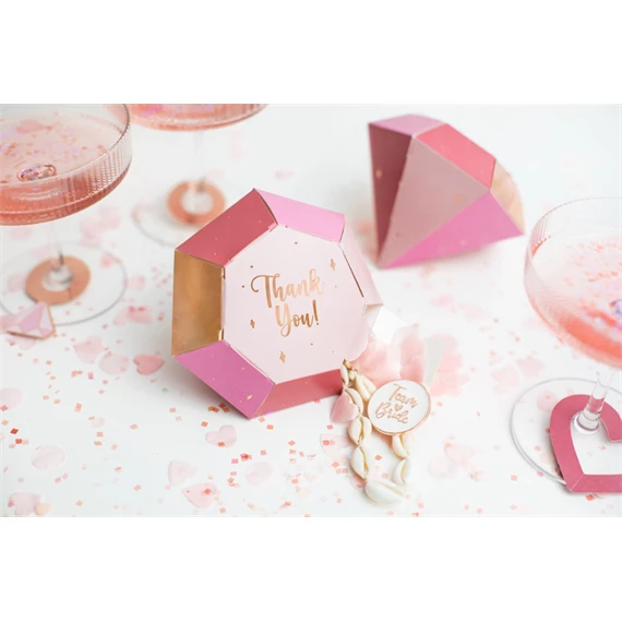 Dobozok gyémántok, 10x12x11,5 cm, mix S/6