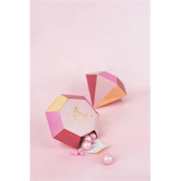 Dobozok gyémántok, 10x12x11,5 cm, mix S/6