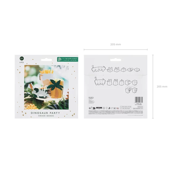 Snack dobozok dinoszauruszok, mix S/6