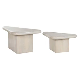 Dohányzóasztal szett háromszög alakú 85x60x47 cm S/2