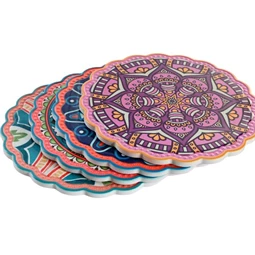 Edényalátét Mandala mintás 20x20x1 cm 4 féle