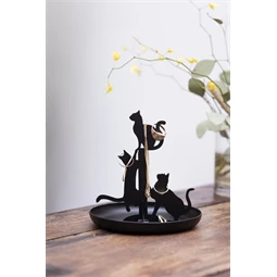 Ékszertartó állvány, macskákkal 14x14x14 cm