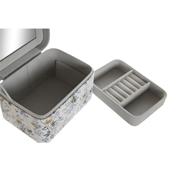 Ékszertartó tükörrel, tálcás 17x12x10 cm 2 féle