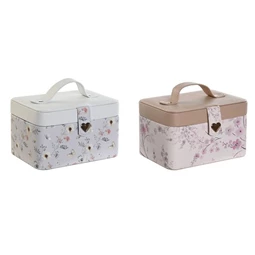 Ékszertartó tükörrel, tálcás 17x12x10 cm 2 féle