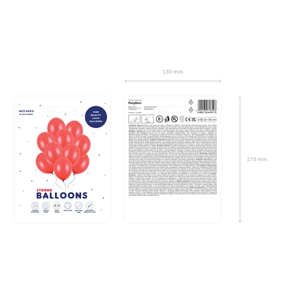 Lufi erős 30 cm fémes pipacs piros S/10