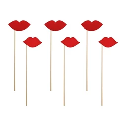 Esküvői kellék száj 24cm piros S/6