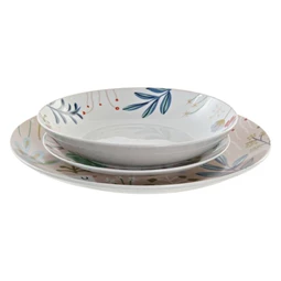 Étkészlet virágos 27x27x3 cm S/18