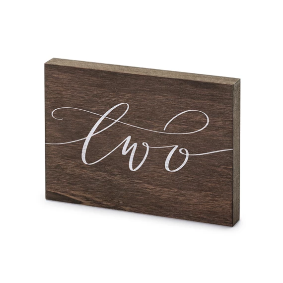 Fa asztalszám kettes 2x18x12,5 cm