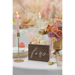 Fa asztalszám négyes 2x18x12,5 cm