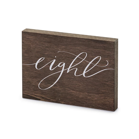 Fa asztalszám nyolcas 2x18x12,5 cm