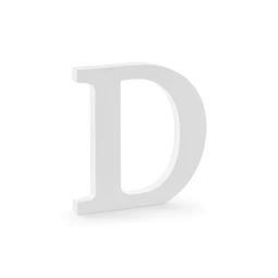 Fa betű d fehér 19,5x20 cm