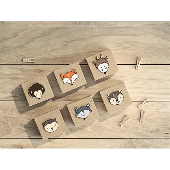 Fa csipeszek természetes fa 4 cm S/20