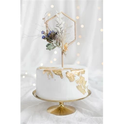 Fa tortadísz hatszög 24 cm