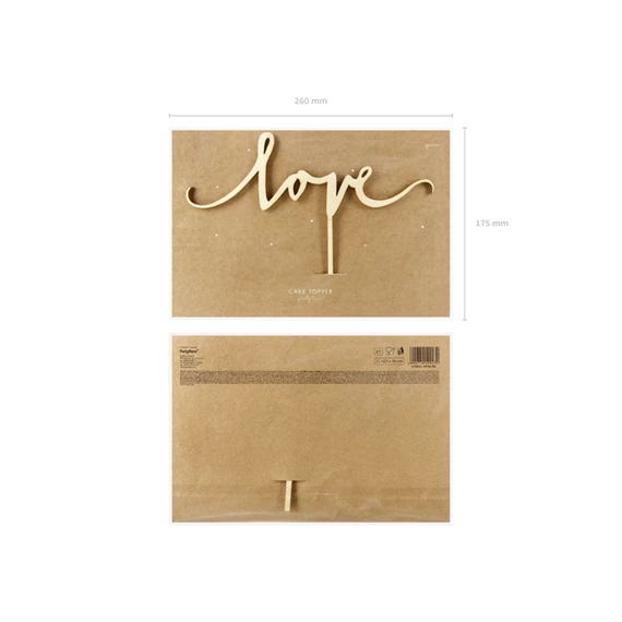 Fa tortadísz love 16 cm