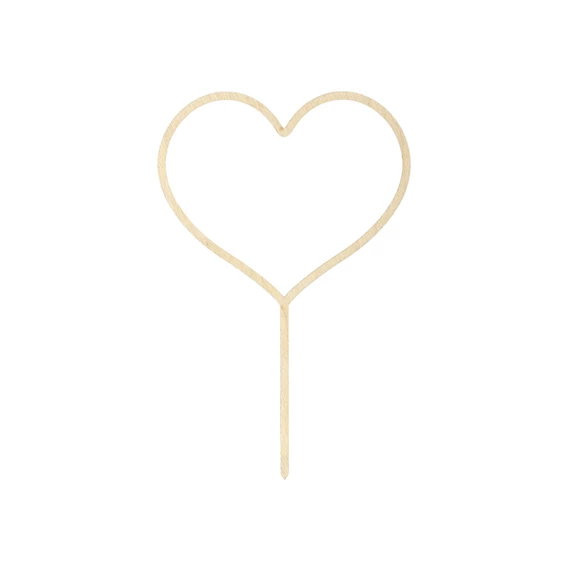 Fa tortadísz szív 23 cm