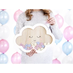 Fa vendégkönyv felhő alakú 30,5x43 cm