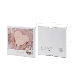 Fa vendégkönyv szív alakú 26,5x25 cm