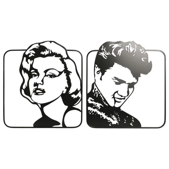 Fali dekoráció nő, férfi 49,5x1,3x56 cm 2 féle