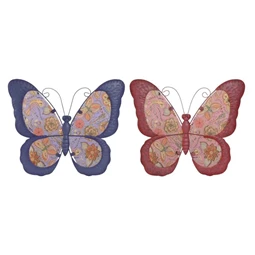 Fali dekoráció pillangó 38x2x30 cm 2 féle