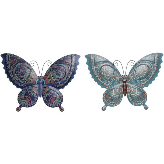 Fali dekoráció pillangó 46x1x33,5 cm 2 féle