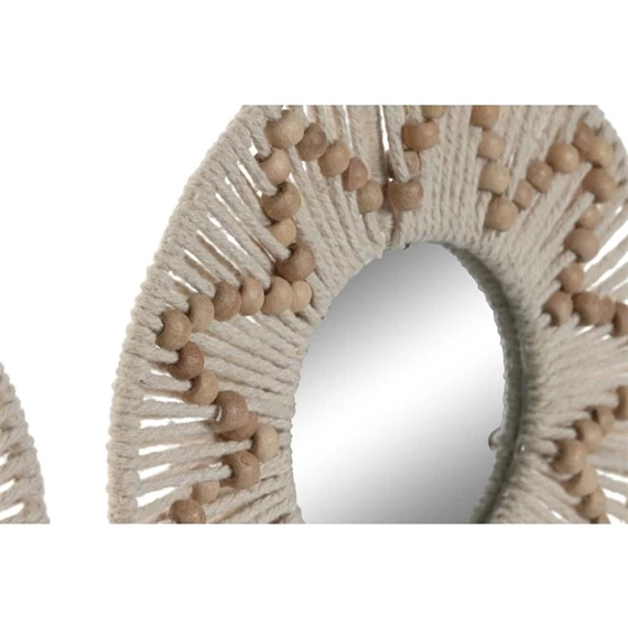 Fali dekoráció tükörrel 21x1x21 cm S/3