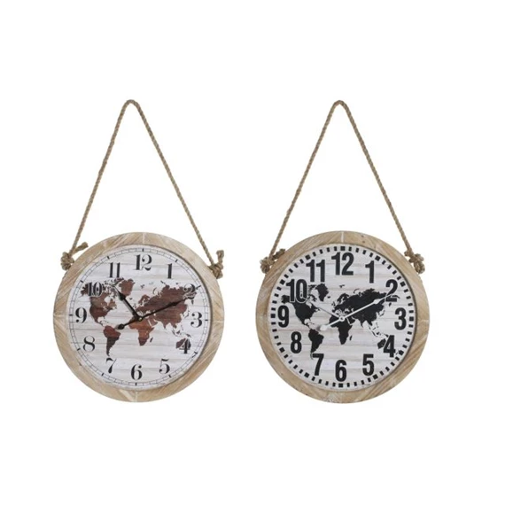 Falióra kötéllel, világtérképpel 50x4x50 cm 2 féle