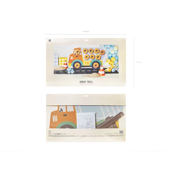 Fánk fal teherautó 61x37,5 cm mix