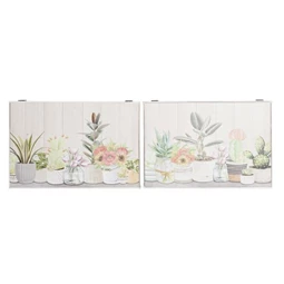 Fedődoboz növény mintás 46,5x6x31,5 cm 2 féle