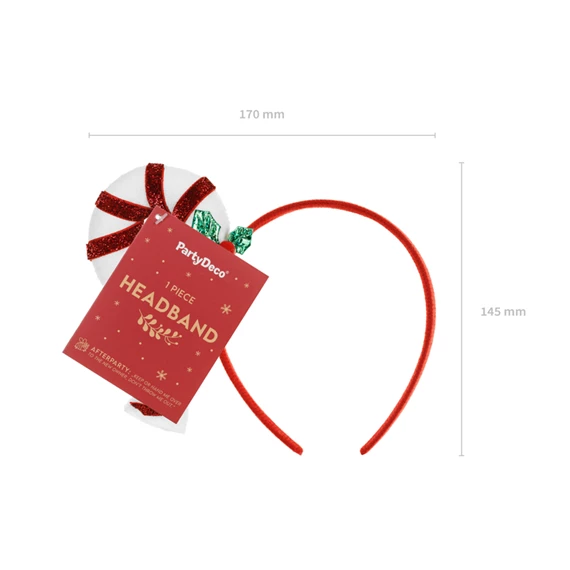 Fejpánt cukorpálca 18,5x15,5 cm vegyes