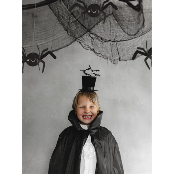 Fejpánt hengerrel és denevérekkel 19x26 cm fekete