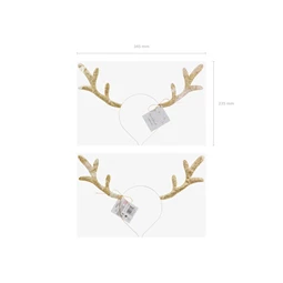 Fejpánt rénszarvas arany 34,5x22 cm