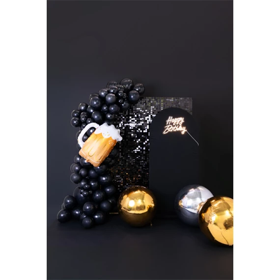 Felfújható tükörgömb, arany, kb. 60 cm