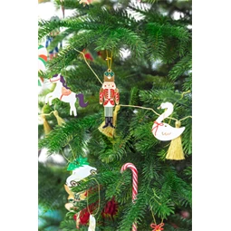 Fém függő dekoráció diótörő, mix, 3x10 cm