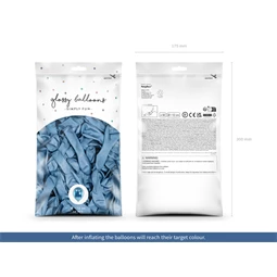 Fényes lufi 12 cm kék S/50