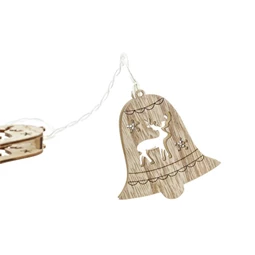 Fényfüzér LED-es harang 6,5x1,4x5,8 cm