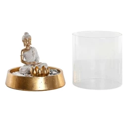 Figura Buddha lótuszvirággal 16x16x18 cm 2 féle