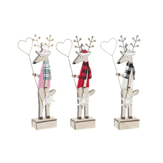 Figura LED-es rénszarvas 11x4x27 cm 3 féle