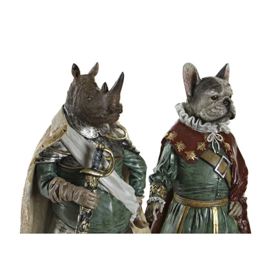 Figura Napóleon kutya és rinocérosz 20x15x42 cm 2 féle