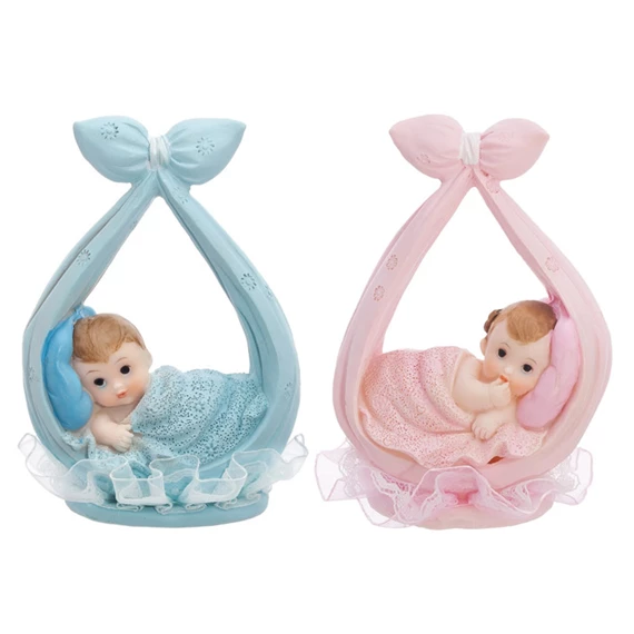 Figura baba fiú sálban kék 11 cm