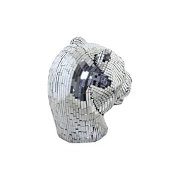 Figura leopárd fényes 31x31x32 cm