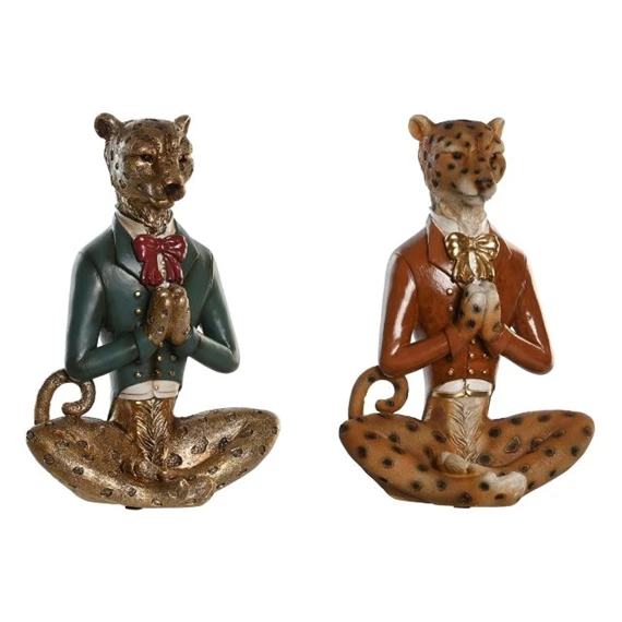 Figura leopárd 16x9,5x23 cm 2 féle