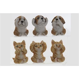 Figura macska, kutya 6,5x6x8 cm 6 féle
