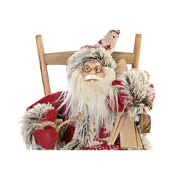 Figura mikulás hintaszékben 23x25x35 cm