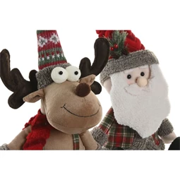 Figura rénszarvas, Mikulás 23x16x51 cm 2 féle