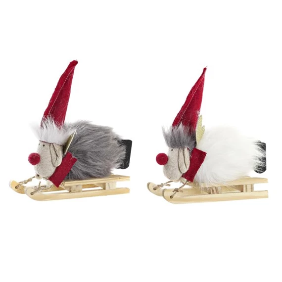 Figura rénszarvas 15x5,5x16,5 cm 2 féle