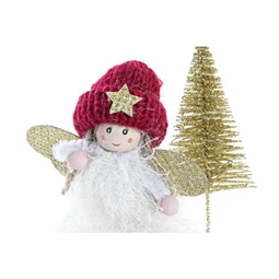 Figura tündér szánkóval 14x5x14 cm 2 féle