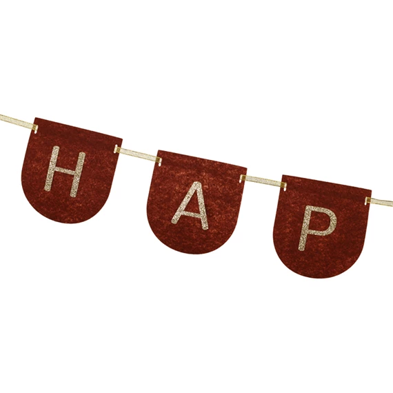 Filc banner boldog születésnapot barna 3 m